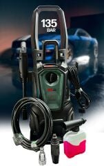 135Bar 8 MT Elektrikli Yüksek Basınçlı Oto Yıkama Zemin Temizleme Makinesi Çelik Takviyeli Hortum