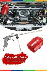 15 Metre Spiral Hortum Oto Araba MotorTemizleme Mazot Tabancası Solvent Püskürtücü  Jak Set