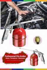 15 Metre Spiral Hortum Oto Araba MotorTemizleme Mazot Tabancası Solvent Püskürtücü  Jak Set