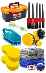 15Parça Kuaför Çok Fonksiyonlu  İç-Dış Detaylı Temizlik Bakım Set OtoAraba TemizlemeKiti PROXCLEAN15