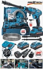 Profesyonel Yükse kbar 10Pilli  Kömürsüz Şarjlı Oto Yıkama Makinesi Çift Akülü Bahçe Yıkama Makinasi