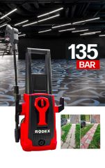 Turbo 135Bar Bakır Sargılı Musluk ve KovadanÇekme BakırMotor Yüksek BasınçlıBahçe Oto YıkamaMakinesi