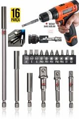 Yeni Nesil DMax Bits Uç Bağlantı Adaptör Seti Lokma Bağlantı 16PCS Tornavida Lokma Seti Matkap Ucu