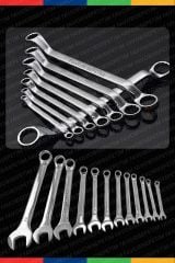 Chrome Vanadium Çelik Profesyonel Güçlü Sağlam 12 Parça Kombine Açık Ağız-Yıldız Anahtar PAKET SET