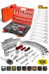 Profesyonel Cr-V Çeliği 120 Parça  1/2 Ve 1/4 Torx Cırcırlı Lokma  Anahtar Takımı Bits Uç Full Set