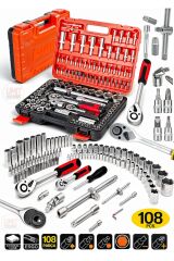 Profesyonel Cr-V Çeliği 120 Parça  1/2 Ve 1/4 Torx Cırcırlı Lokma  Anahtar Takımı Bits Uç Full Set
