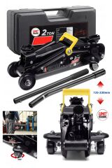 Premium 2 Ton Kapasiteli Tekerlekli Hidrolik Kriko Taşınabilir Tasarım, Plastik Taşıma Çantalı