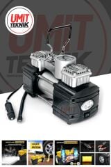 Yeni Nesil Turbo  Motor Çift Pistonlu 12V 150 Psi  Araç Laastik Bot Şişirme Kompresörü Pense Set