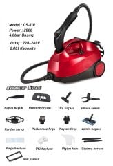 Turbo Motor Çok Fonksiyonlu Buharlı Detay Halı Koltuk Temizlik Makinası - Buharlı Temizleyici