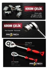 Valiz Çanta Cr-V Çeliği  108 Parça  1/2 Ve 1/4 Torx Cırcırlı Lokma Anahtar Takımı Bits Uç Full Set