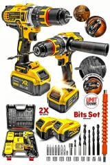 Extreme ProX 36VFX  Germany Thechnology Çelik Mandren Darbeli  Çift Akülü Şarjlı Vidalama Matkap