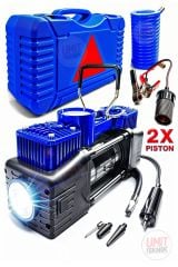 4X4 Oto Kamyon Lastik Şişirme 12V 150PSI Ağır Hizmet Çift Silindirli Çantalı Hava Kompresörü Kit Set