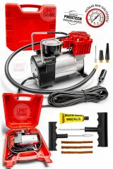 Plastik Çantalı 12V Araba Oto Araç Lastik Şişirme Pompası 150 Psi Metal Gövde Kompresör Lastik  Set
