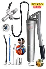 Büyük Boy Profesyonel Set Çift Mandallı Gres Pompa Ucu 500 CC Gres Yağ Pompası Seti