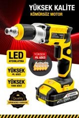 Şarjlı Metal Şanzıman Otomatik Alçıpan Vidalama 2x Çift Akülü Hızlı Şarjlı Alçıpan Vidalama