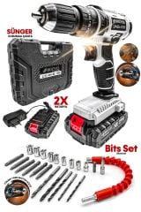 ProXL Yüksek Tork Darbeli Metal Şanzuman 9998PROX Çift Akülü Vidalama Çanta Matkap Bit Takım