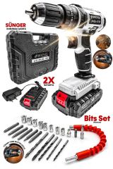 ProXL Yüksek Tork Darbeli Metal Şanzuman 9998PROX Çift Akülü Vidalama Çanta Matkap Bit Takım