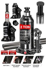 Profesyonel 2 TON Portatif Hidrolik Kaynaklı Şişe Kriko Hidrolik Şişe Kriko 2TON