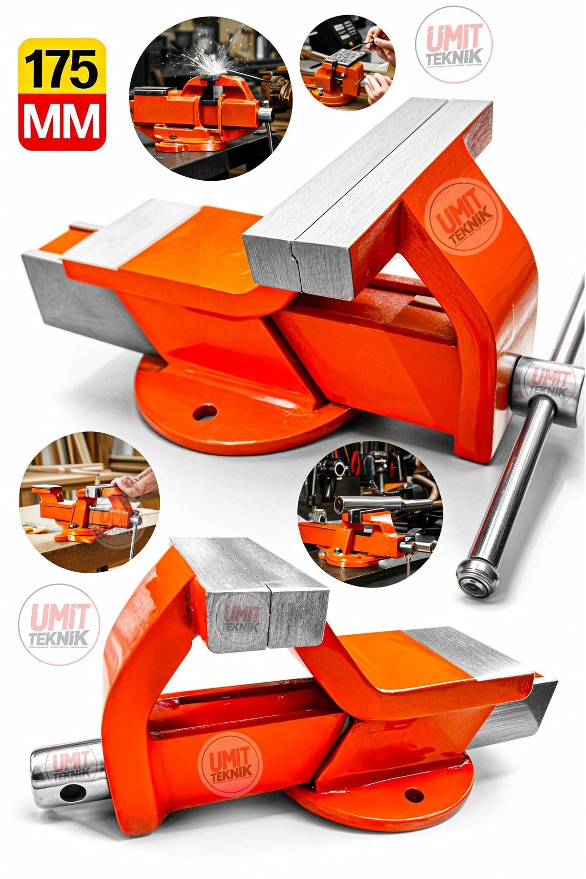 Yüksek Performans  Hassasiyetli Ağır Hizmet Yüksek Hassasiyetli Masa Tezgah Mengenesi 175 Mm