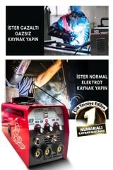 Yeni Nesil Etop Premium  Çok Fonksiyonlu MIG/MMA/TIG Gazsız Gazalti- Elektrot Kaynak Makinesi