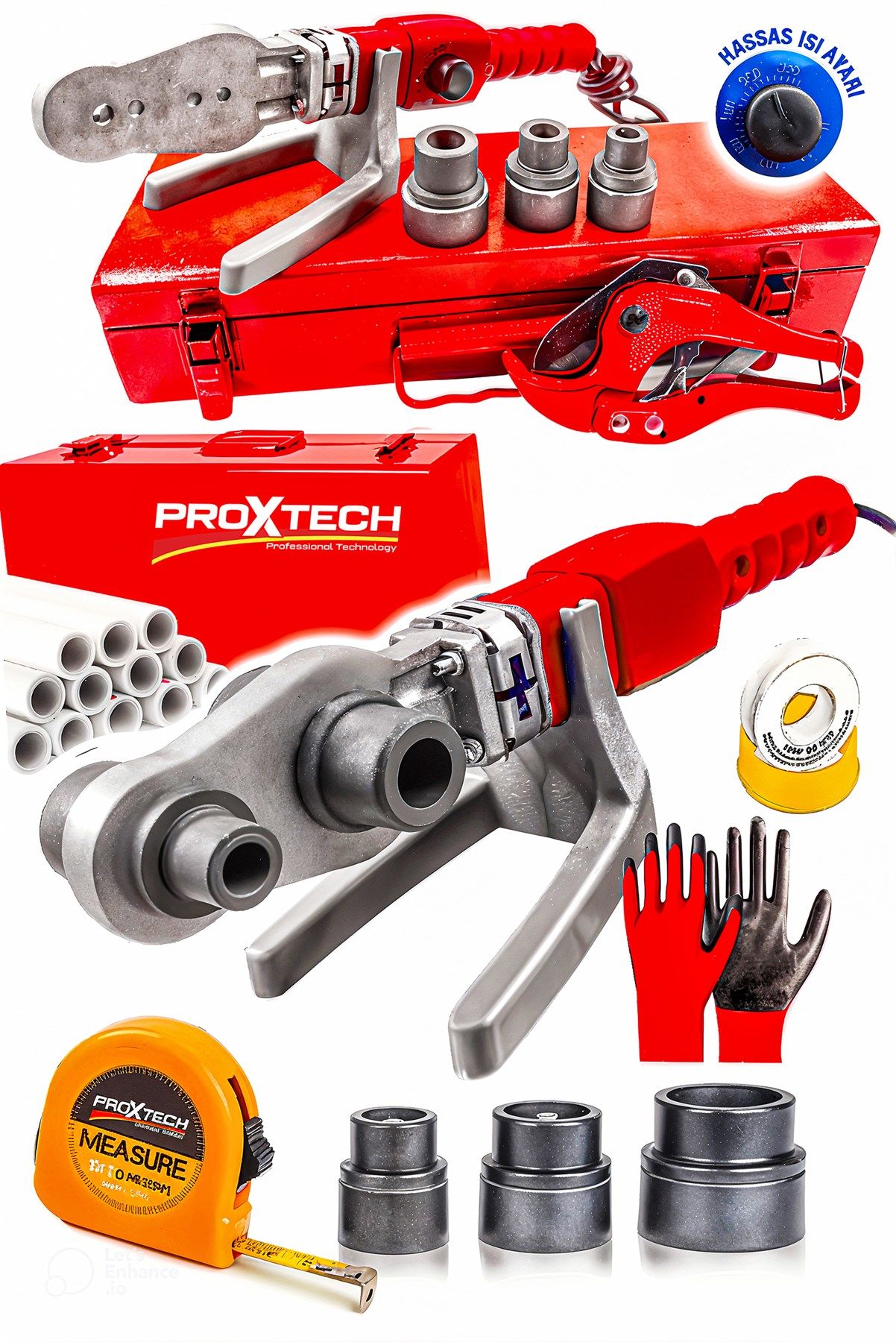 Yeni Nesil Premium Full Takım Kalite PPRC Metal Çanta Plastik Boru Kaynak PRC Mini Makina Seti