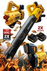 Süper Hızlı 6 Kademeli Çift Akülü Turbolu Yaprak ,Çamur,Toz,Kar Hava Üfleme Makinesi