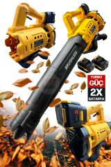 Süper Güçlü 6 Kademeli Çift Akülü Turbolu Yaprak ,Çamur,Toz,Kar Hava Üfleme Makinesi,yaprak Üfleme