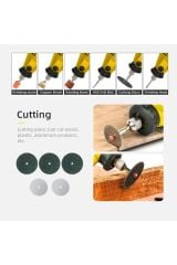 Pro Seri 350 Parça Çift Makinalı Çok Fonksiyonlu Gravür Oyma Dremel Taşlama Zımpara Kesme  Kit