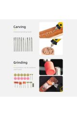 Profesyonel Standartlarda İşçilik 350PCS Çift Makineli Gravür Oyma Dremel Taşlama Zımpara Kesme Seti