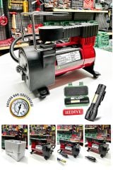 Oto Kit 160-150PSI 12 V Premium Metal Araba Oto Araç Lastik Şişirme Pompası 1500KG Cırıcır Kriko