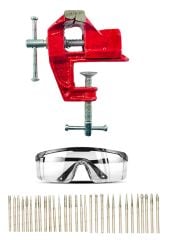 Pro 234PCS  6 Kademe Devirli  Çantalı Dramel Gravür Seti Taşlama, Esnek Şaft Mengene Hediye