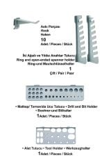 Her Şey Elinizin Altında Duvar Alet Paneli 43 Parça Hırdavat Duvar Panel Set Avadanlık