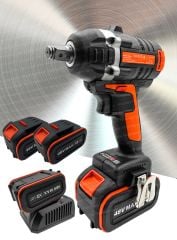 Yüksek Torks 2çift Akülü Kömürsüz Motor Akülü Vidalama+ Darbeli Somun Sıkma Sökme Combo Cırcır Set