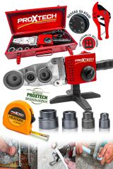 Profesyonel Çift Residanslı Isı Ayarlı Pprc Büyük Plastik Boru Kaynak Makinesi Metre-Makaslı Set