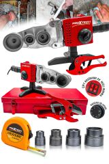 Profesyonel Çift Residanslı Isı Ayarlı Pprc Büyük Plastik Boru Kaynak Makinesi Metre-Makaslı Set