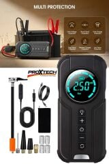 Dijital Kablosuz Hızlı 180psi Taşınabilir Lastik Şişirici PowerBank Akü Şarj Çakarlı Hava Kompresörü