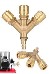 Yüksek Kalite Havalı Kompresörler Için 3lü Dağıtıcı Ve Hava Giriş Rekorları 1-2'' Bağlantı Set