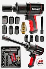 Havalı Yüksek Kalite Profesyonel Havalı Somun Sökme Sıkma Makinesi 1/2 Takım Set