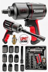 Havalı Yüksek Kalite Profesyonel Havalı Somun Sökme Sıkma Makinesi 1/2 Takım Set