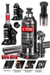 Profesyonel 3Ton Portatif Hidrolik Ram Kaynaklı Şişe Kriko Hidrolik Şişe Kriko / 3TON