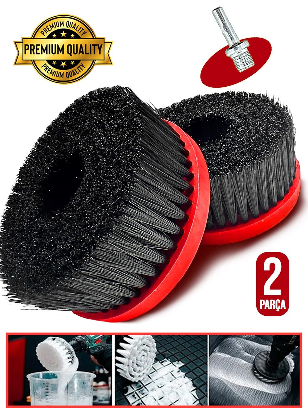 2PCS  Premium Matkaplara ve Polisajlara Öze lKoltuk | Halı | Oto Kuaför | Yıkama Polisaj Fırçası