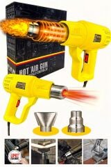 Yüksek   Eronomik Bakır Sargılı 2 Kademeli  Isı Ayarlı Sıcak Hava Üfleme Tabancası Set