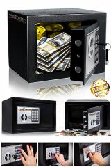 Premium Elektronik Şifreli Para Çelik Paslanmaz Ev Otel Kasası 3 mm Montaj Ekipmanları Hediyeli