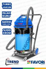 Profesyonel  Yüksek Vakum Gücü 3 Motorlu Islak -Kuru Krom Kazanlı Süpürge 3600W Aksesular Hediyeli