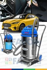 Profesyonel  Yüksek Vakum Gücü 3 Motorlu Islak -Kuru Krom Kazanlı Süpürge 3600W Aksesular Hediyeli