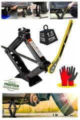 Yüksek  Kalite Cırcır Kollu Araba Kaldırma Oto Krikosu 1.5Ton-1500 KG Makas Cırcır Otomatik Kriko