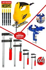 Hobi Ful Set Premium 6 Devirli Yüksek Tork Ahşap,Metal,Plastik Kesme Dekupaj Testere Combo Hobi Set