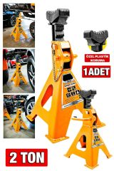 PROSeri Kaymaz 2000KG/2Ton Sehpa Tip Kriko Standı + 2000KG/2Ton Tekerlekli Arabalı KrikoGaraj Kit