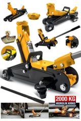 Elite Series Profesyonel Metal Tekerlekli 2Ton/ 2000 KG Arabalı Hidrolik Kriko Araç Oto Kriko