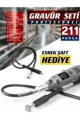 Pro 215pcs Multi 6 Kademe Devirli Çantalı Dramel Gravür Seti Hobi Set, Esnek Şaft 4 İşkence Hediye